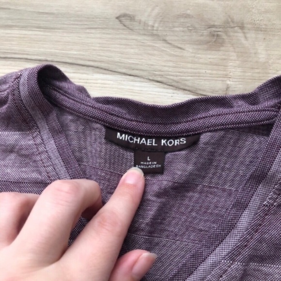 Michael Kors Purple Short Sleeve Tee - Picture 2 of 7